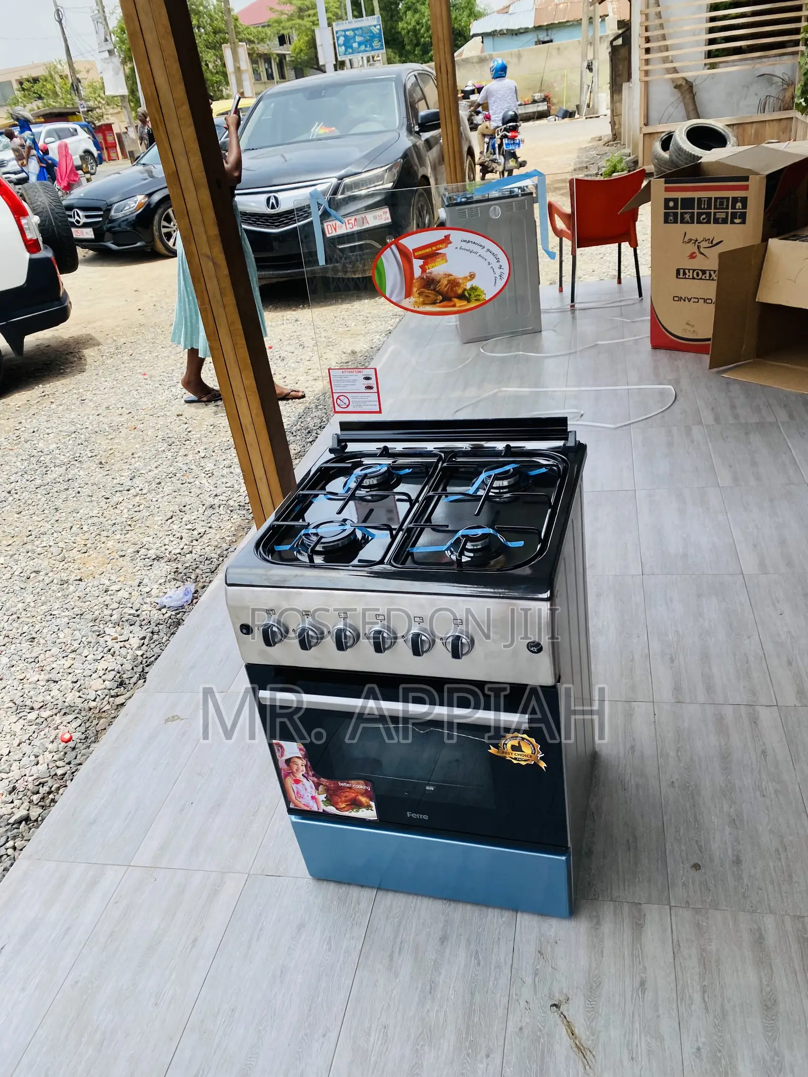 60x60 4 Gas Burner With Oven and Grill(New Line)Ferre