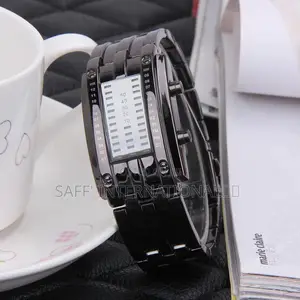 Luxury Lover's Waterproof Stainless Steel Binary Wristwatch!