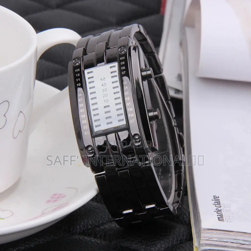 Luxury Lover's Waterproof Stainless Steel Binary Wristwatch!