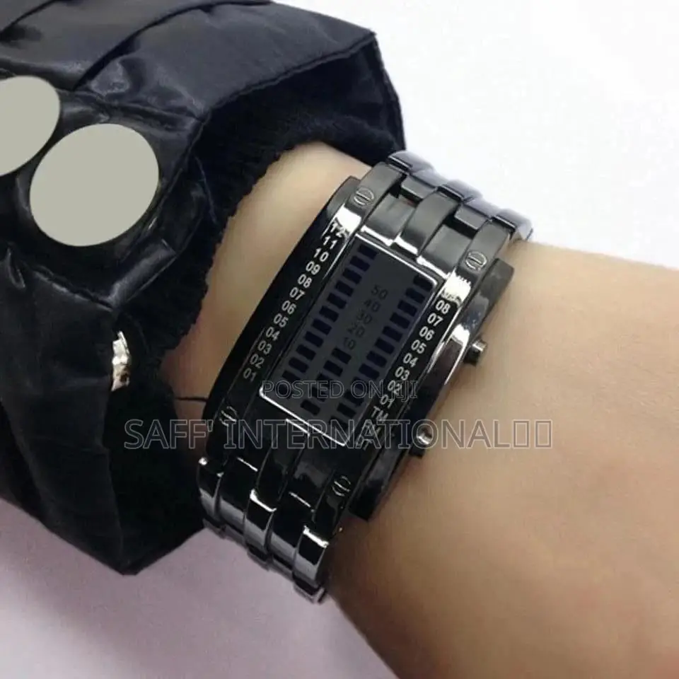 Luxury Lover's Waterproof Stainless Steel Binary Wristwatch!