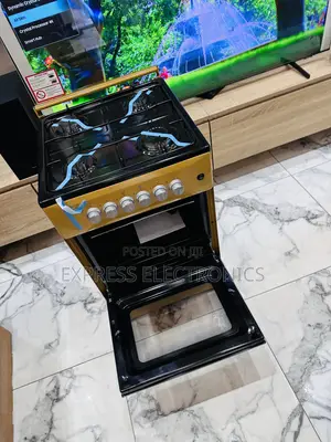 4burner Golden Color Gas Cooker Oven 50/50 Gas Volcano