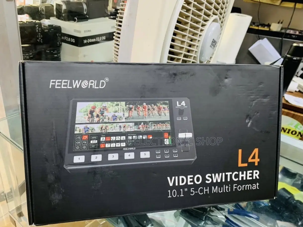 Durable FEELWORLD L4 Multi Camera Video Mixer Switcher.