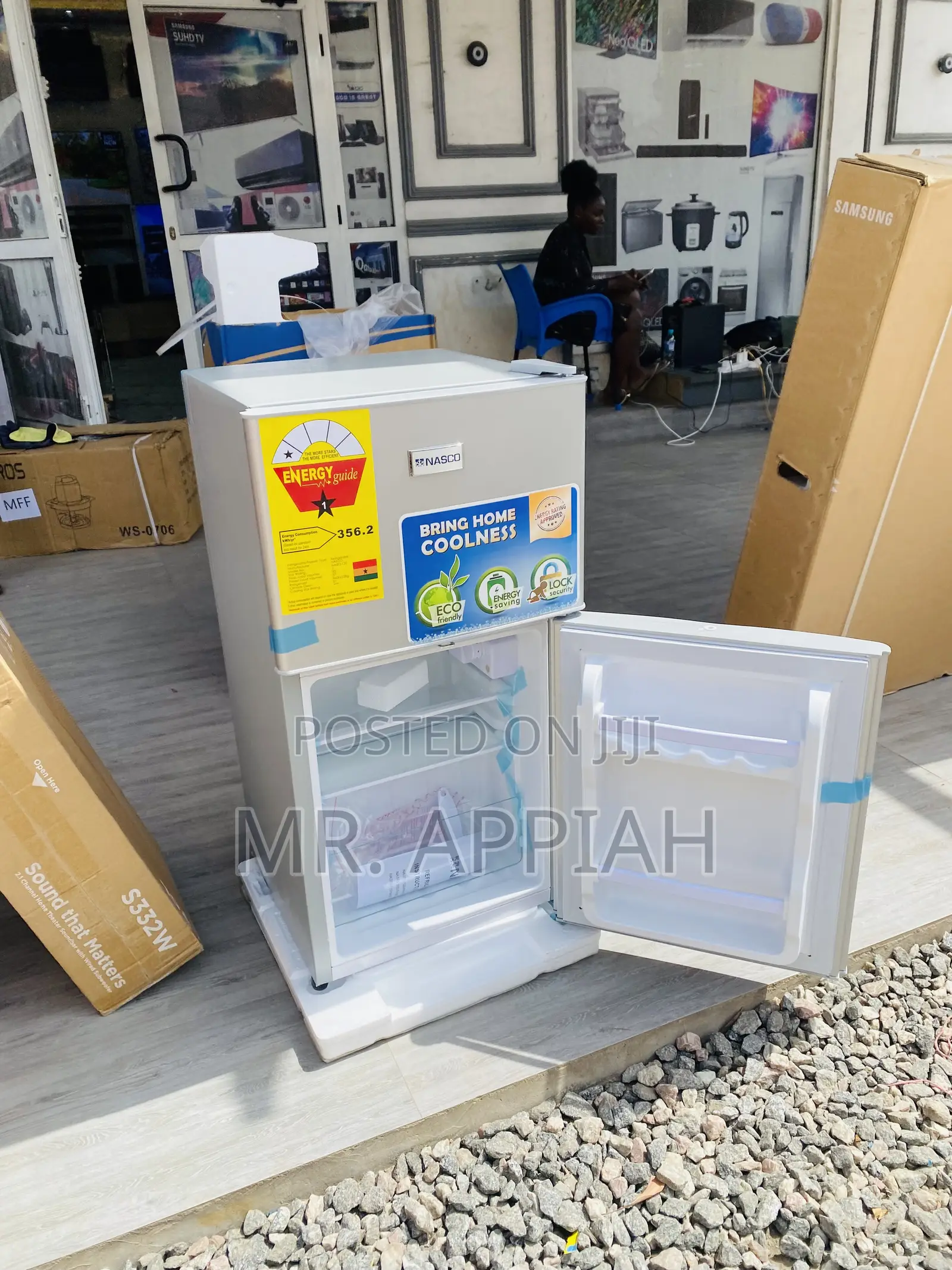 Sleek Nasco Double Door Electric Refrigerator Nas F2-120.