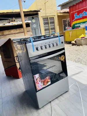 Sleek 50x50 Volcano 4 Gas Burner With Oven and Grill(Gray).