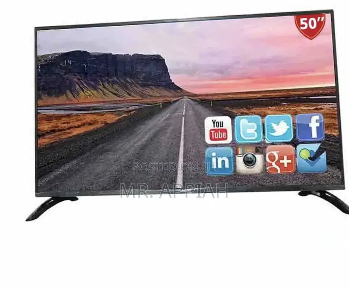 Sleek Nasco 50 Inch Smart Uhd Led Tv(Black).