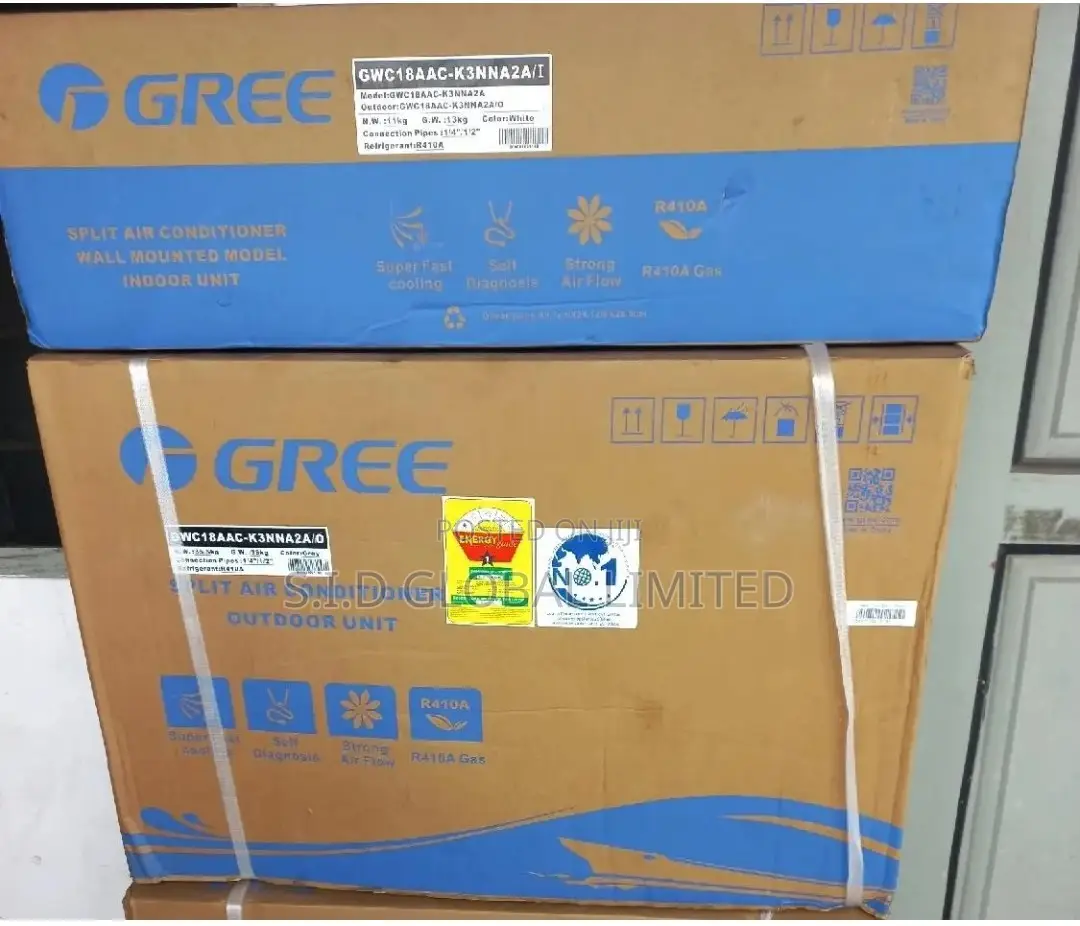 Quality Gree Split AC 18,500 BTU, Wi-Fi, Cold, GWC18AGDXF-D3