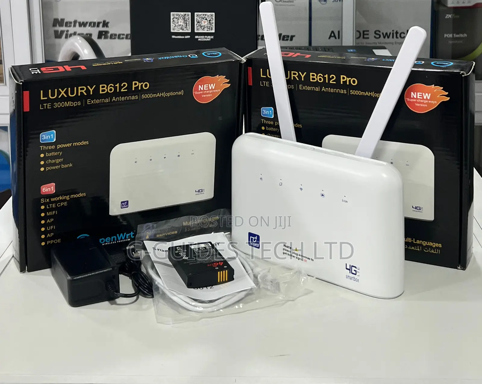 Luxury B612 PRO 4G Router, Luxury 4G Router 300mbps+Battery