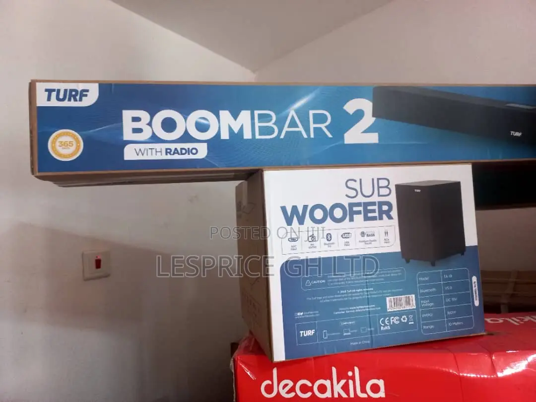Turf Boom ~Sound Bar With Sub Woofer