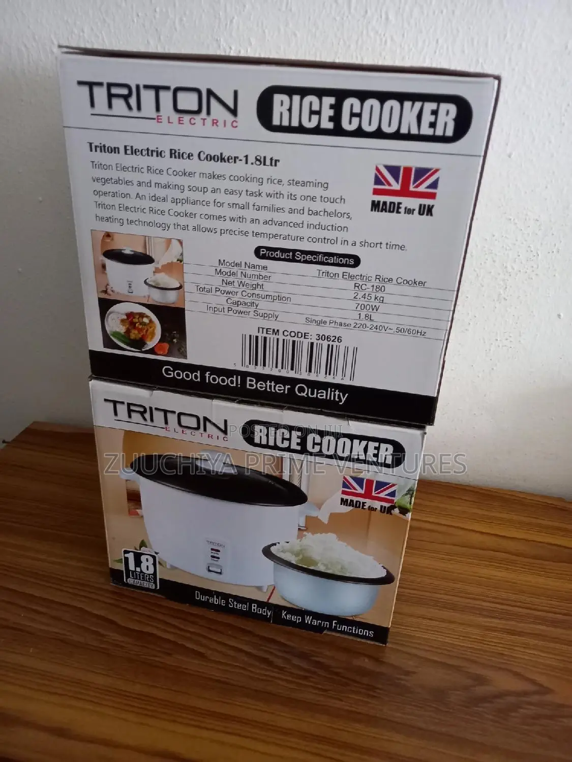 1.8l Triton Rice Cooker From Uk 