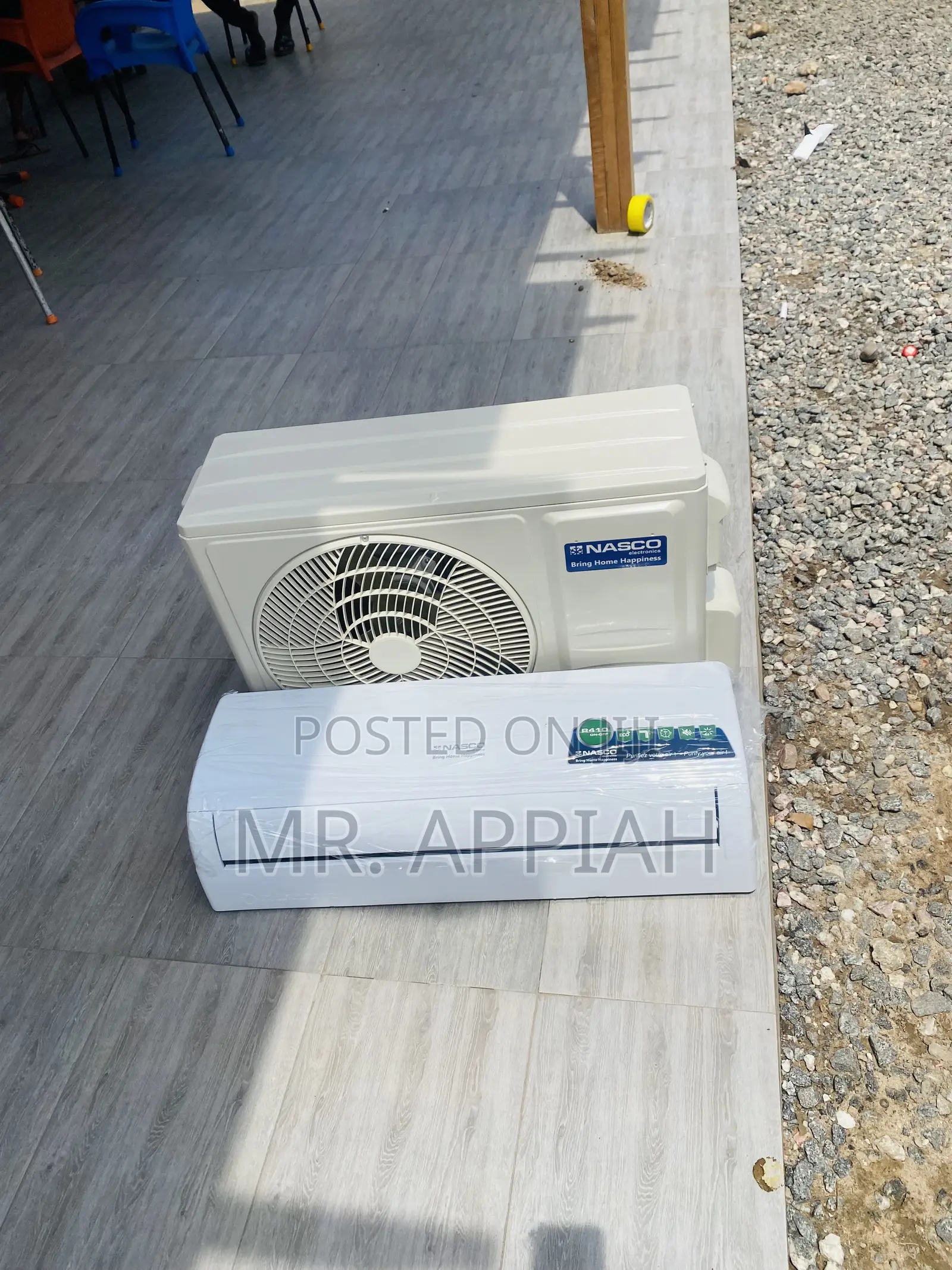Original 1.5hp Split Type Nasco Air Conditioner(White).