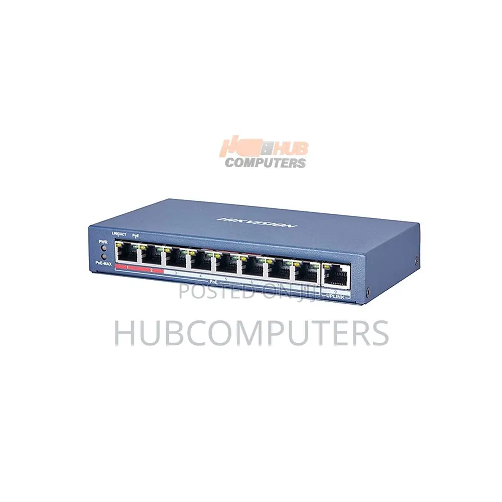 Hikvision (Ds-3e0109p-E/M(b) 8 Port Unmanaged Poe
