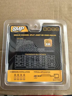 Video Balun /8mp TVI/AHD/CVI/CVBS