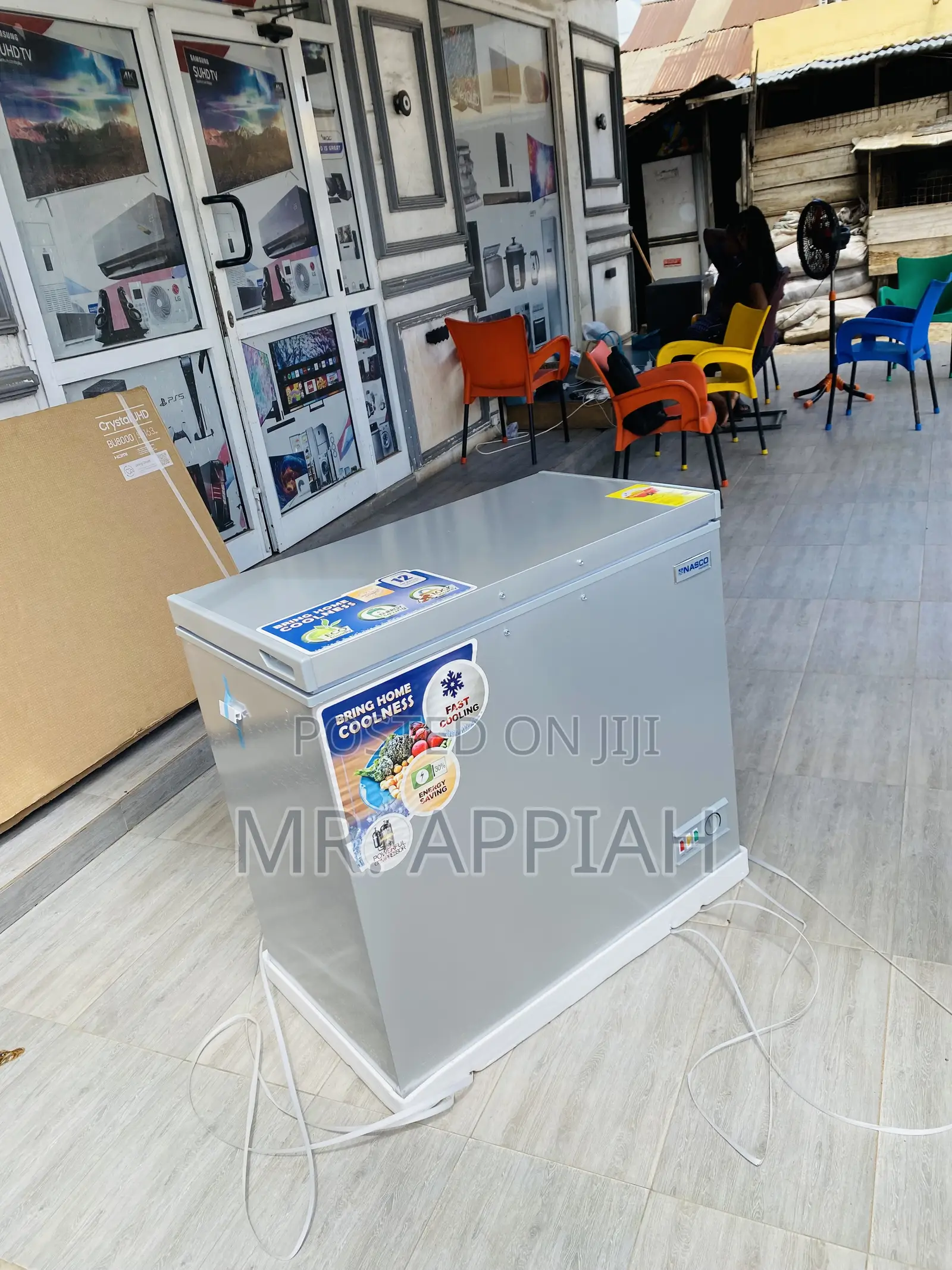 Nasco Single Door Chest Freezer(Nas 250)Gray.