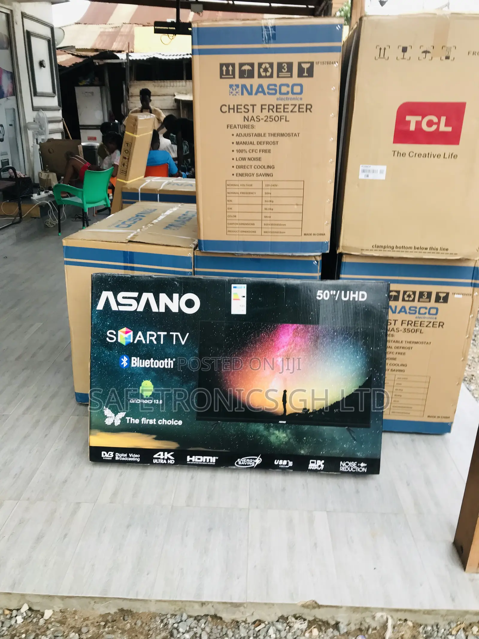 Glossy Asano 50 Inches Smart Electric Black Led Tv