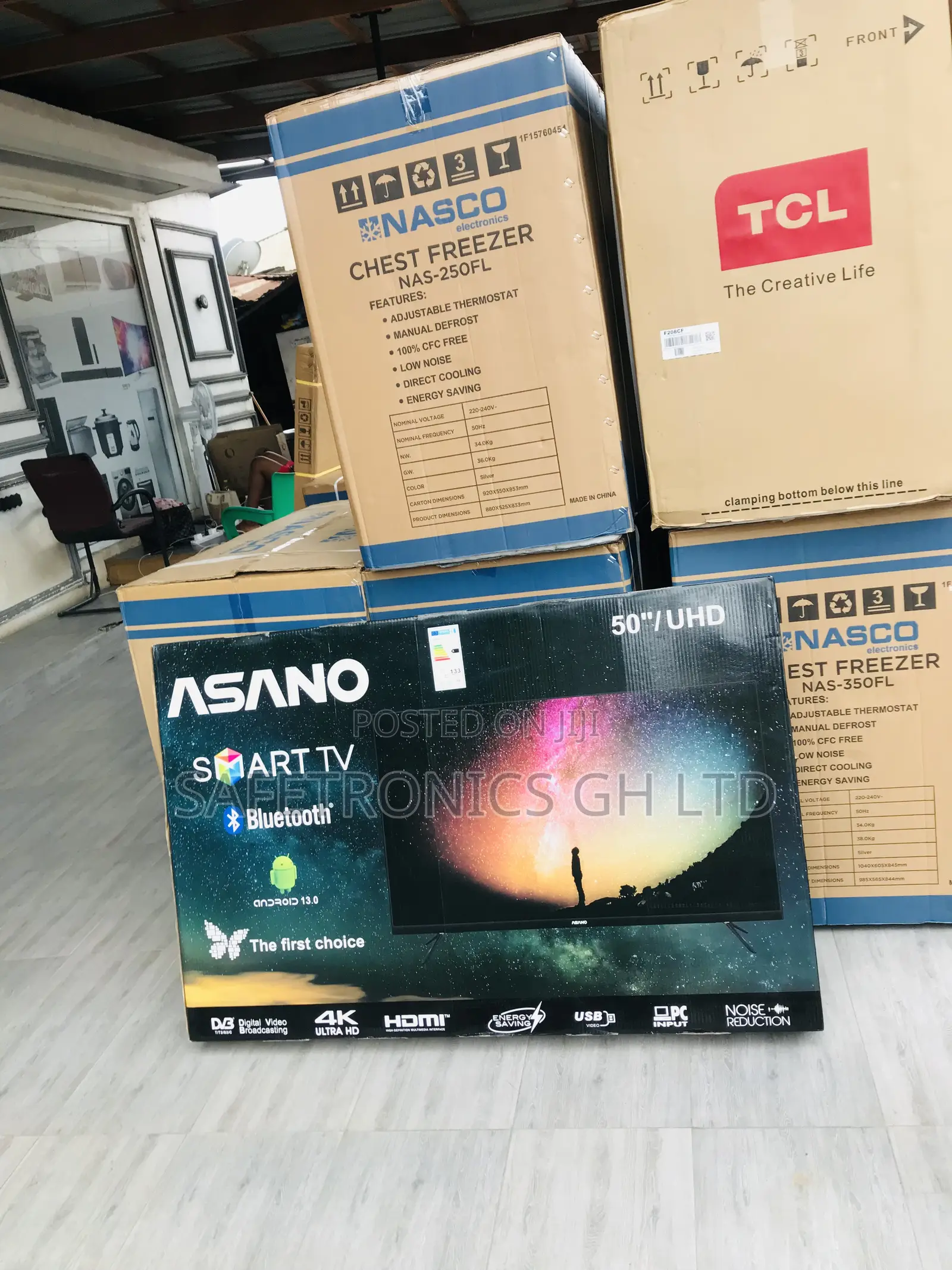 50 Inches Glossy Led Electric Black Smart Asano Tv
