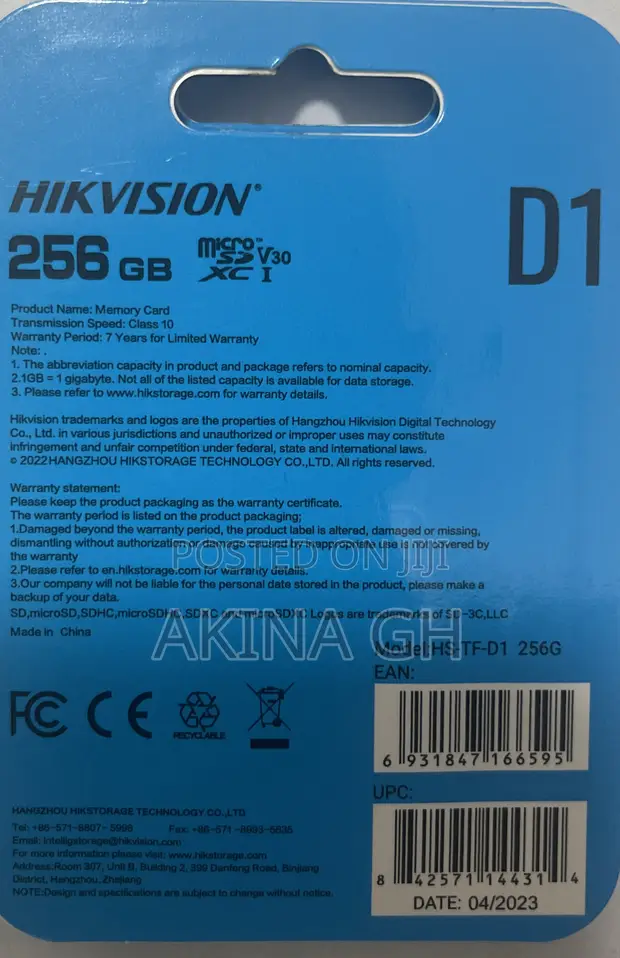 Hikvision 256 Micro Sd Card Memory Card 3