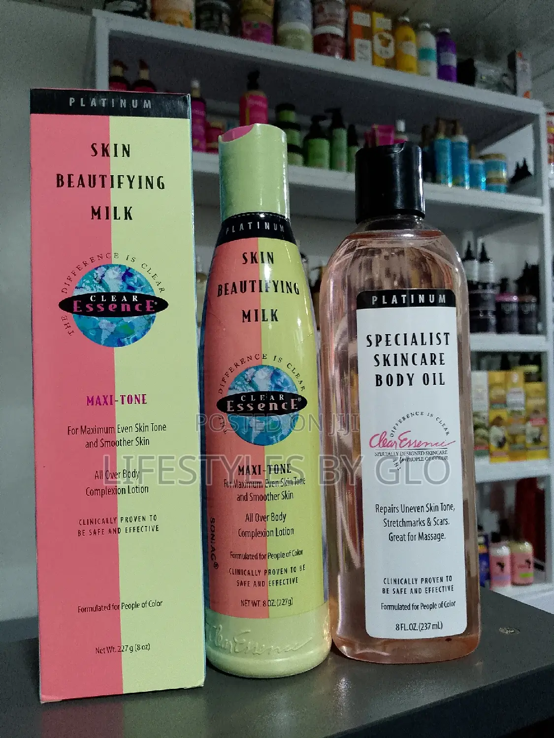 Clear Essence Platinum Beautifying Milk/ Specialist Body Oil