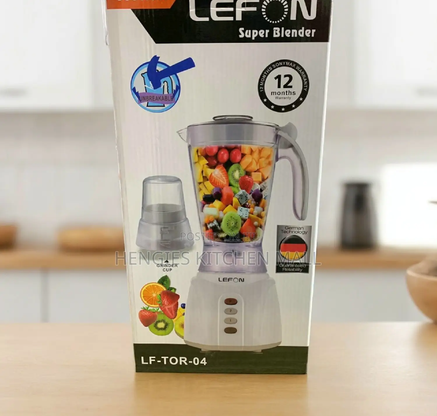 Lefon 2in1 Unbreakable Blender 1yr W