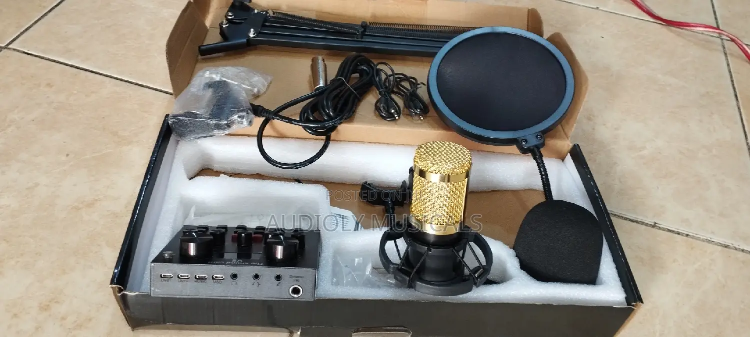 BM800 Microphone Kit With Soundcard and Shock Mount