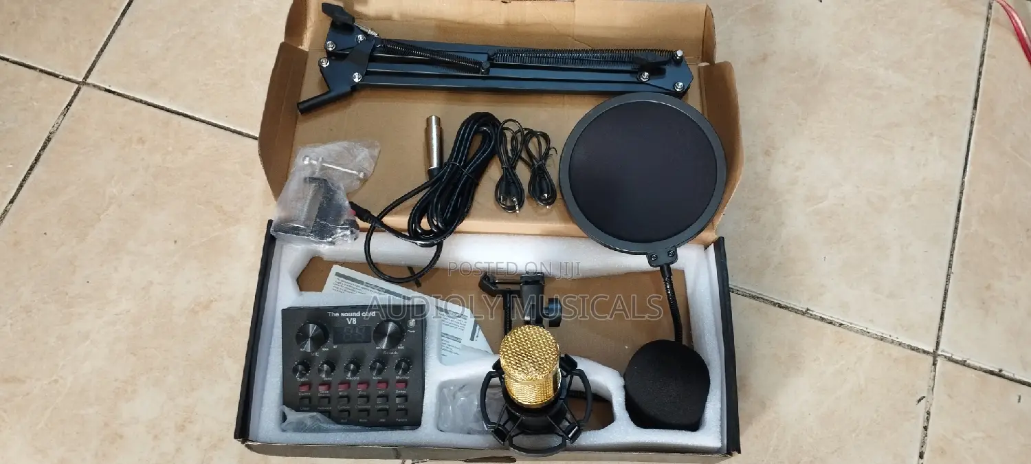 BM800 Microphone Kit With Soundcard and Shock Mount