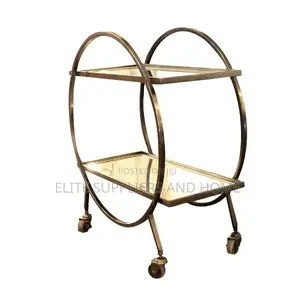 Trolley Bar With Glass Top