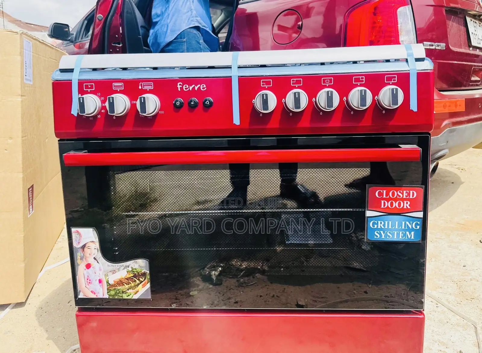Stainless Made 90x60 Ferre 5 Top 5 Burners Electric and Gas
