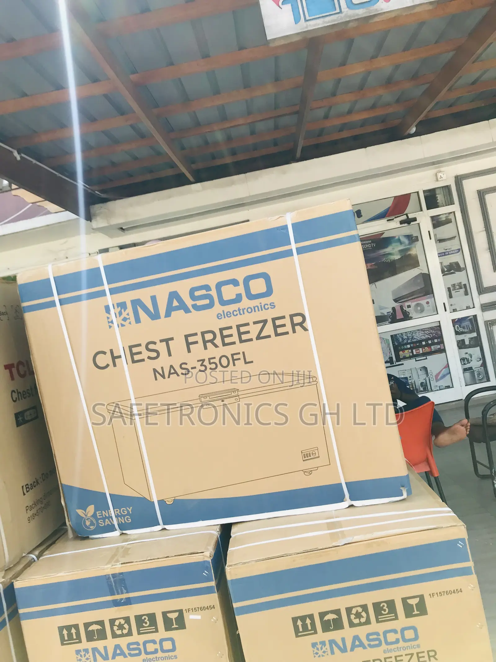 250 Litres Gray Nas-350fl Singledoor Nasco Chestfreezer