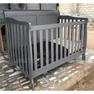 Alice 3-in-1 Full Panel Convertible Mini Crib, Storm Grey,