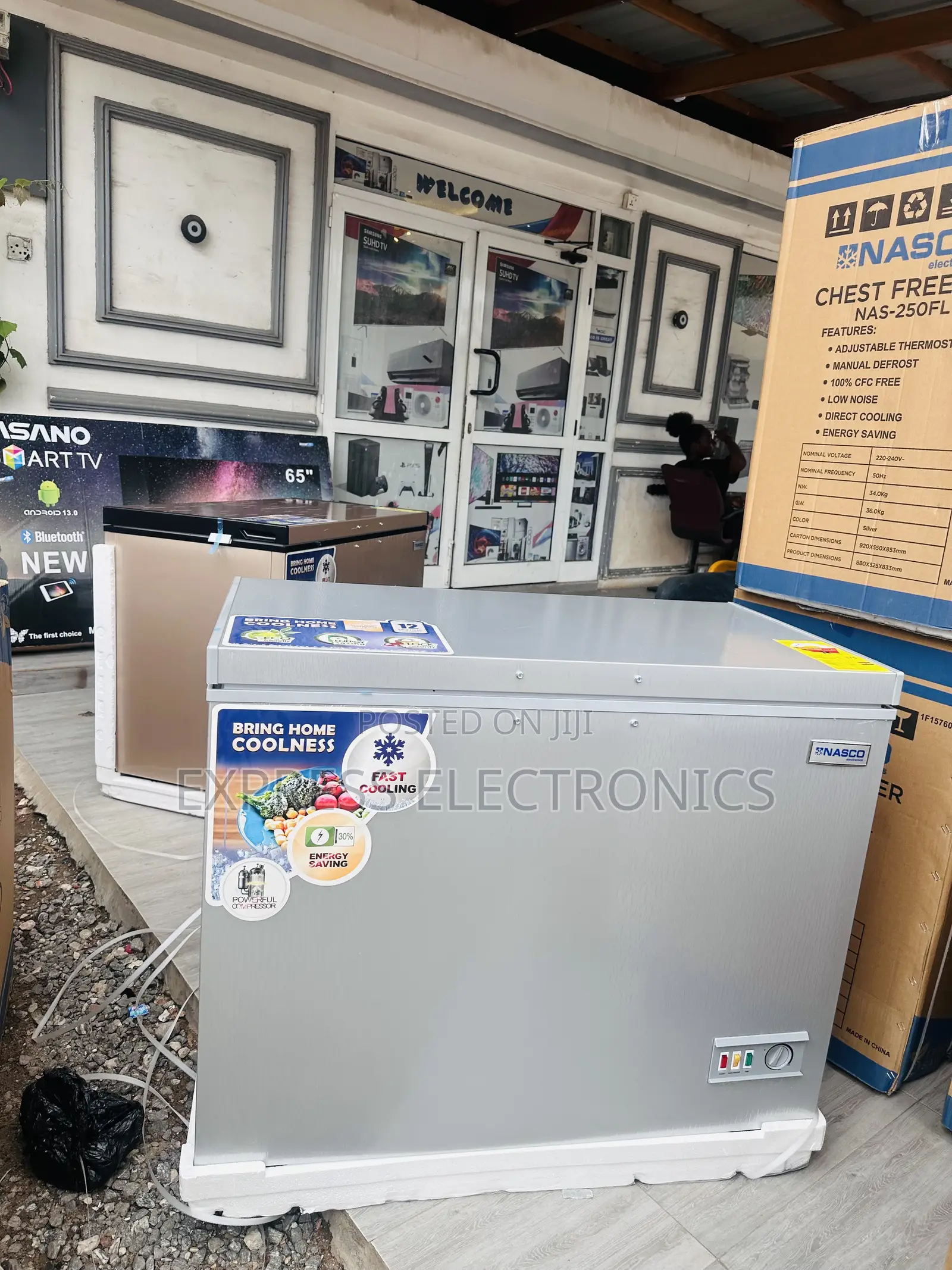 Available Now Grey Chest Freezer Nasco 250L