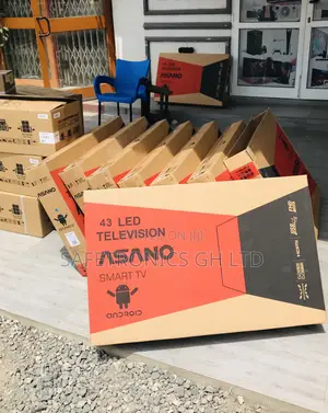 Black Smart 43 Inches Full HD Glossy Led Asano Tv