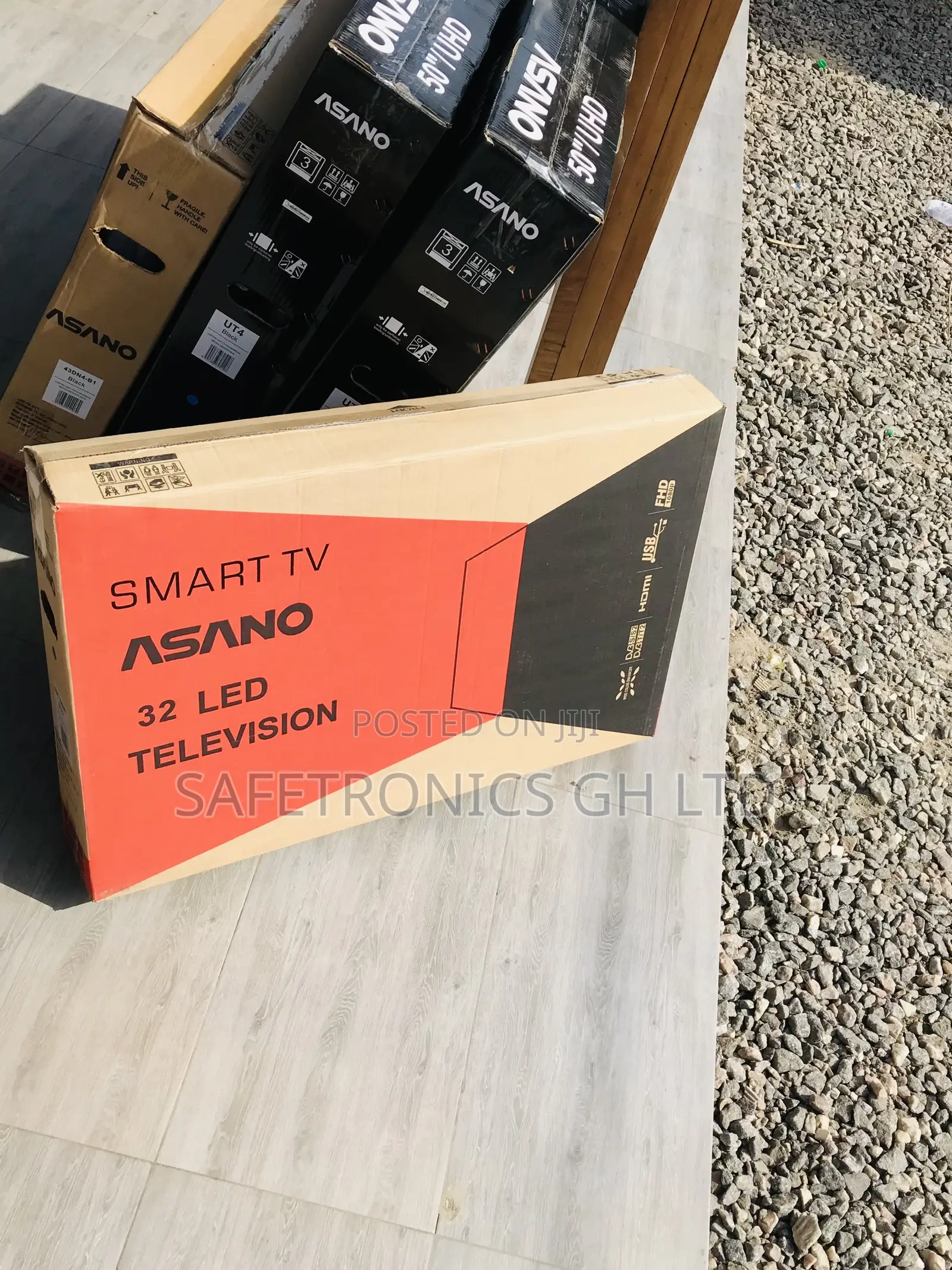 Led Smart Asano Electric 32 Inche Glossy Black Tv