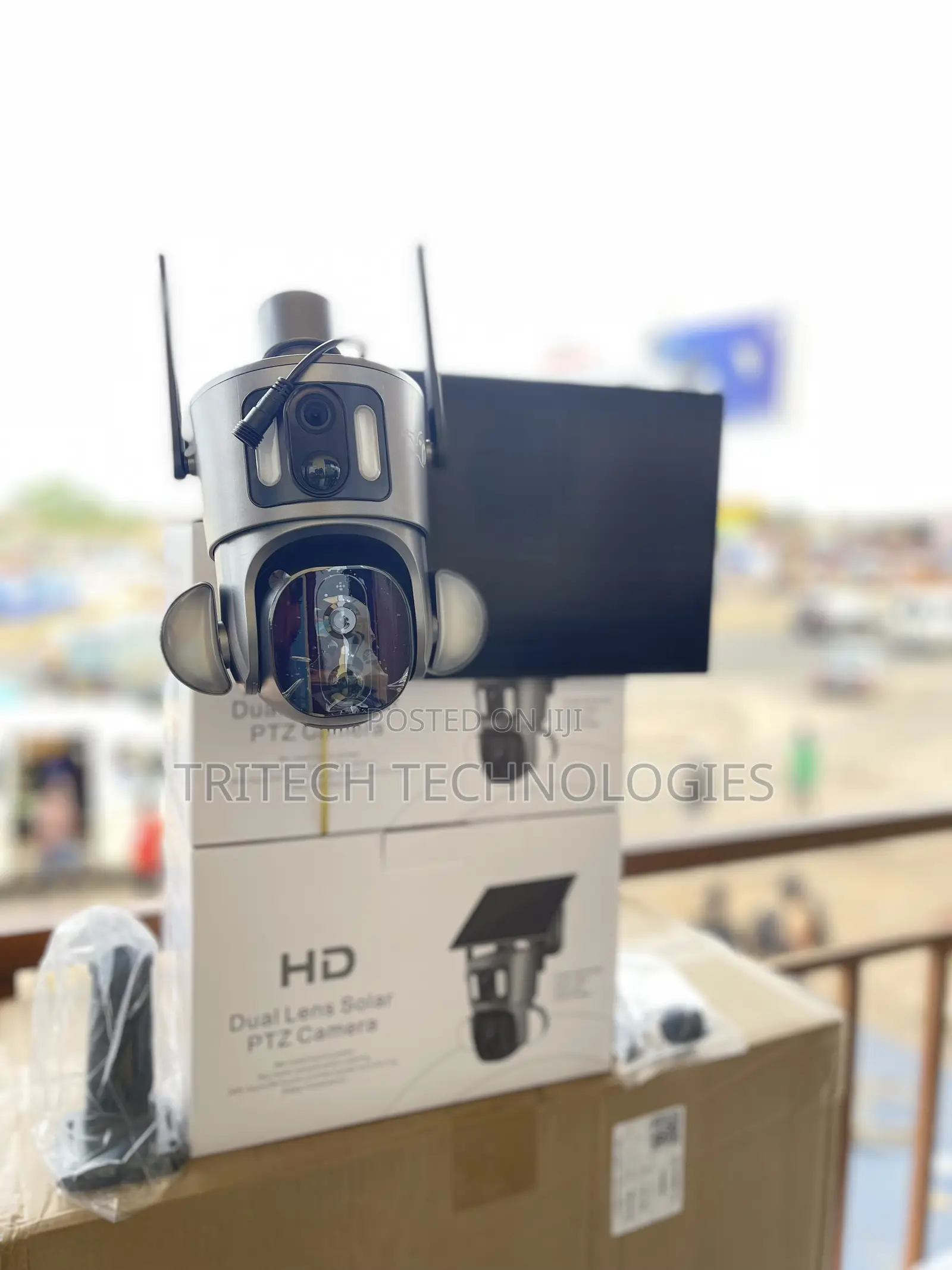 4g Dual Lens Solar PTZ Camera Floodlights (4mp) Ubox App