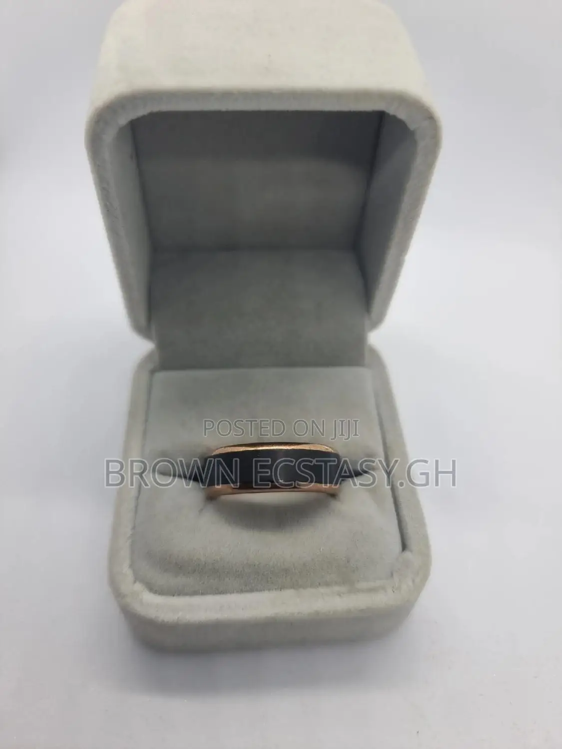 US Tungsten Wedding Ring (Rose Gold and Black)