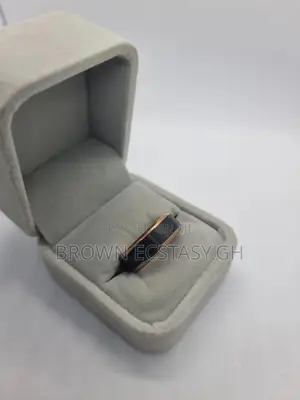 US Tungsten Wedding Ring (Rose Gold and Black)