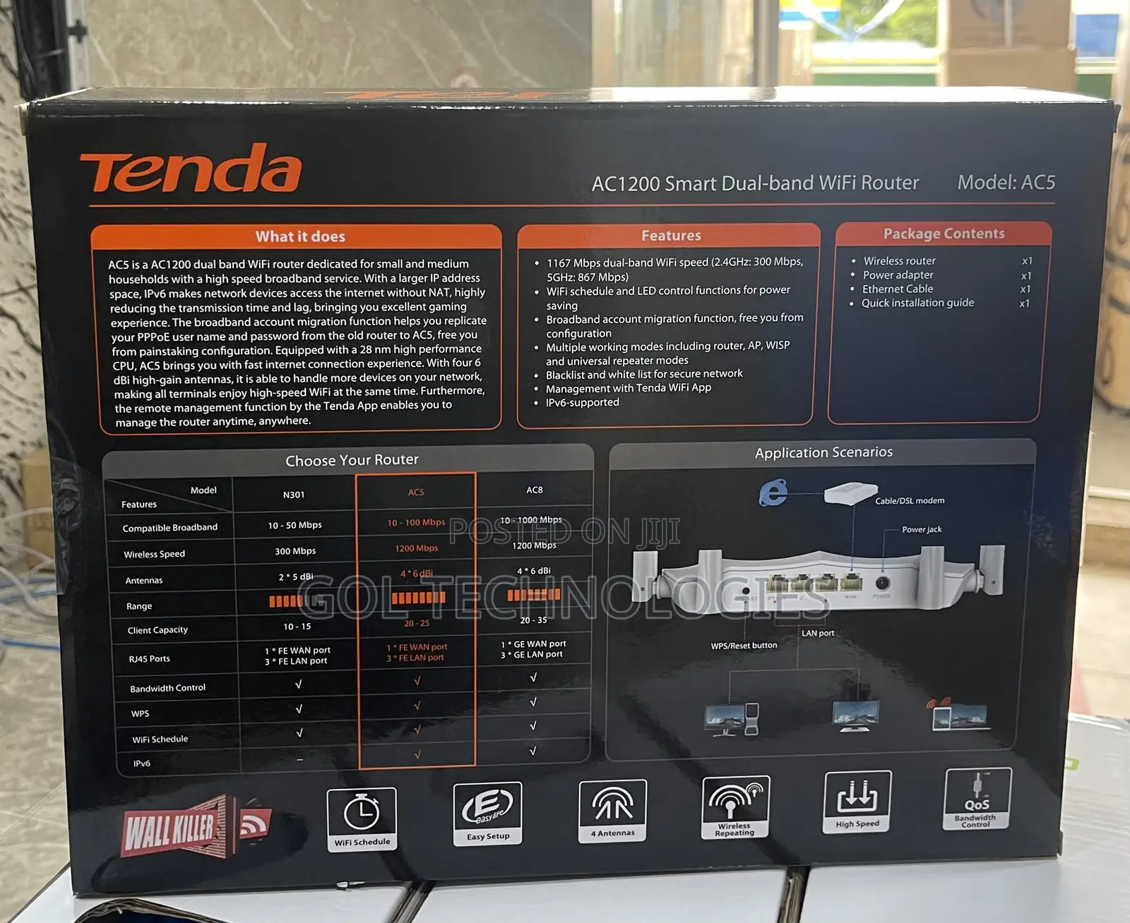 Ac1200 Dual Band Wifi Router Tenda Ac5