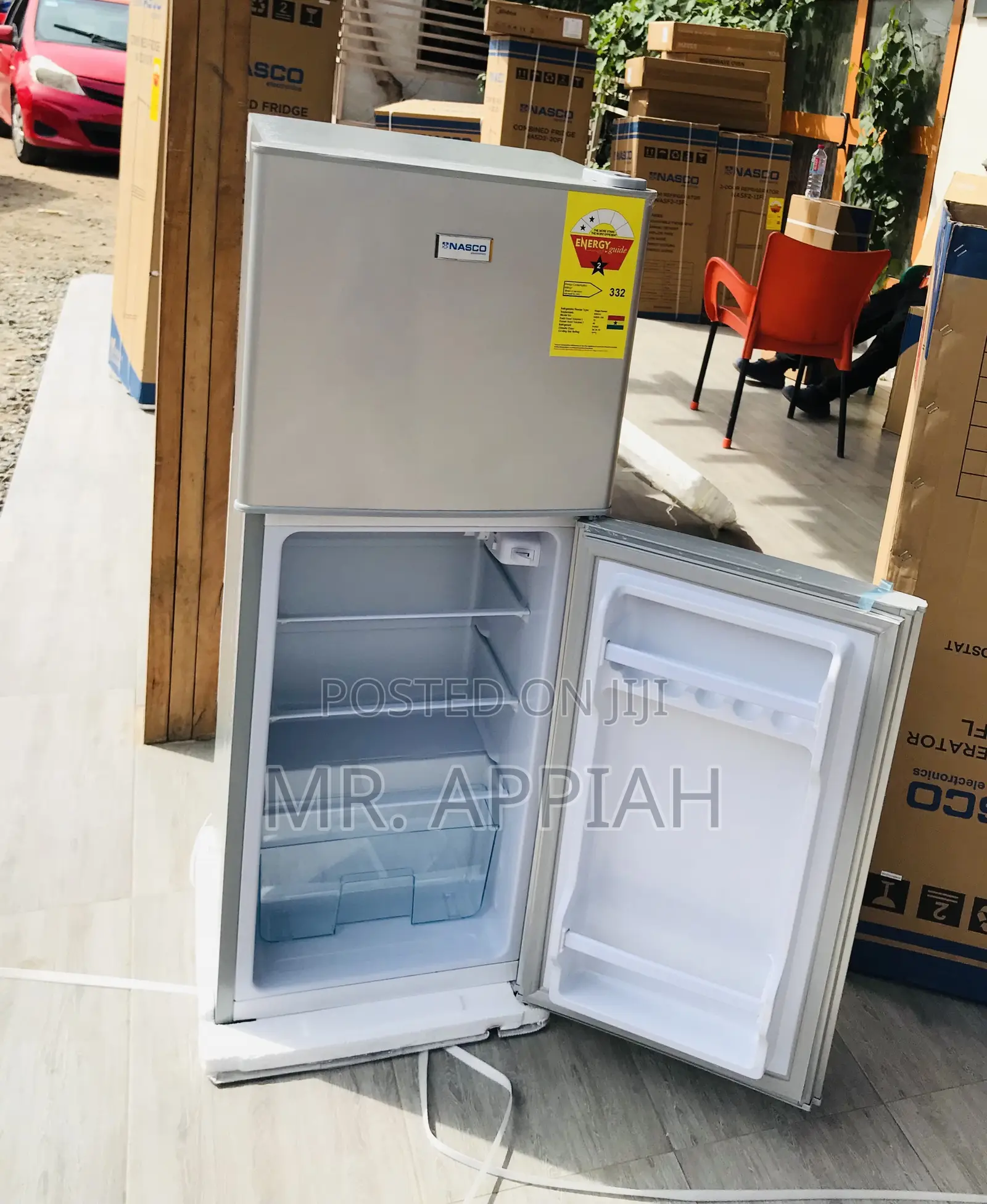 Elegant Gray Nasco Double Door Fridge(Nas D2-13fl).