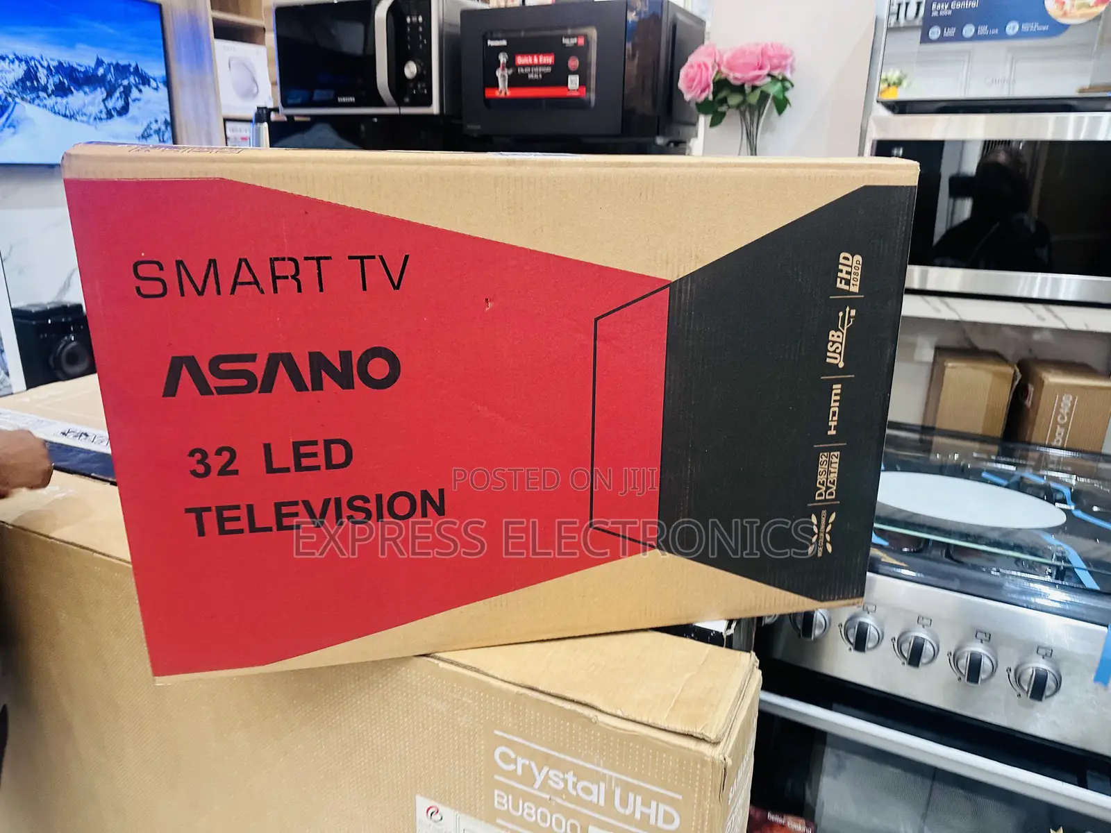 Slim FHD Satellite Smart Glossy 32”Asano Tv.