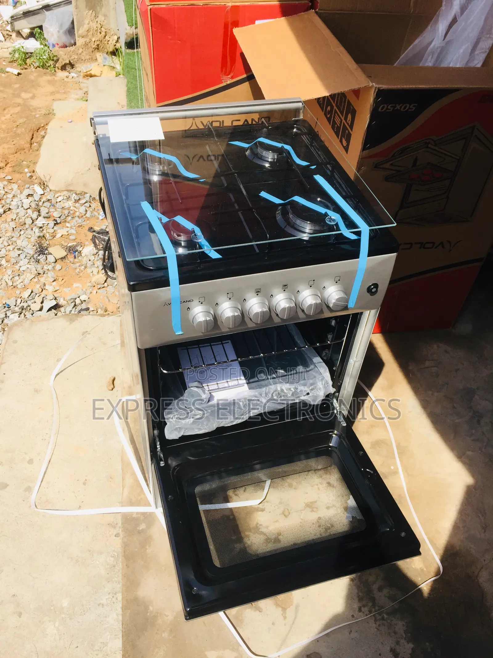 Freestanding Gas Cooker Oven 4burner 50/50 Sliver Color