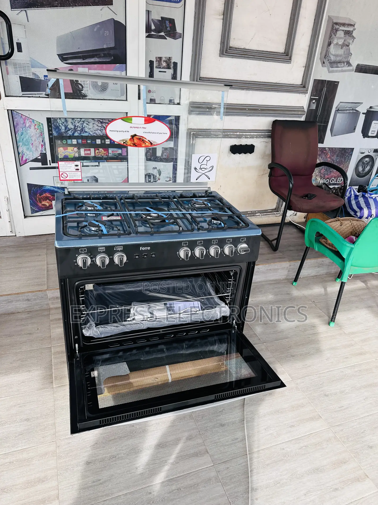 Look Very Nice Gas 5burner Ferre 60/90 Rotisserie Ignition