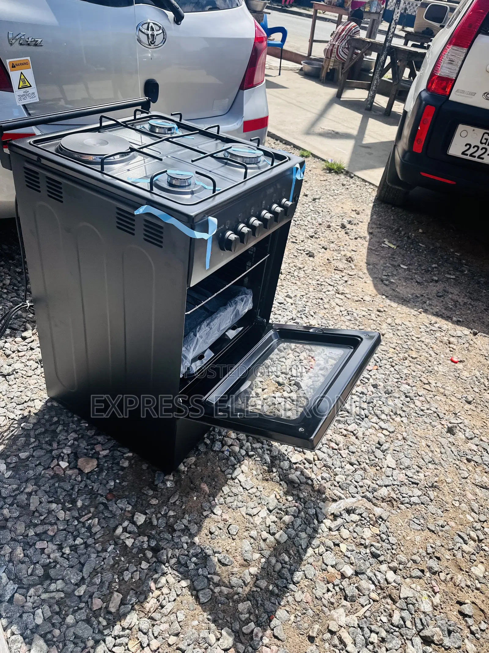 Grab a Black Volcano Gas Electric 3-1 Stove Oven