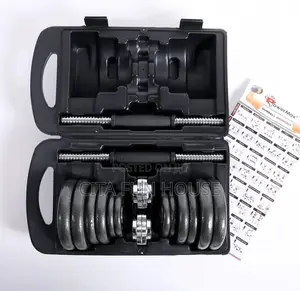 20kg Dumbells Set Weight Solid Iron Plates/ Barbell