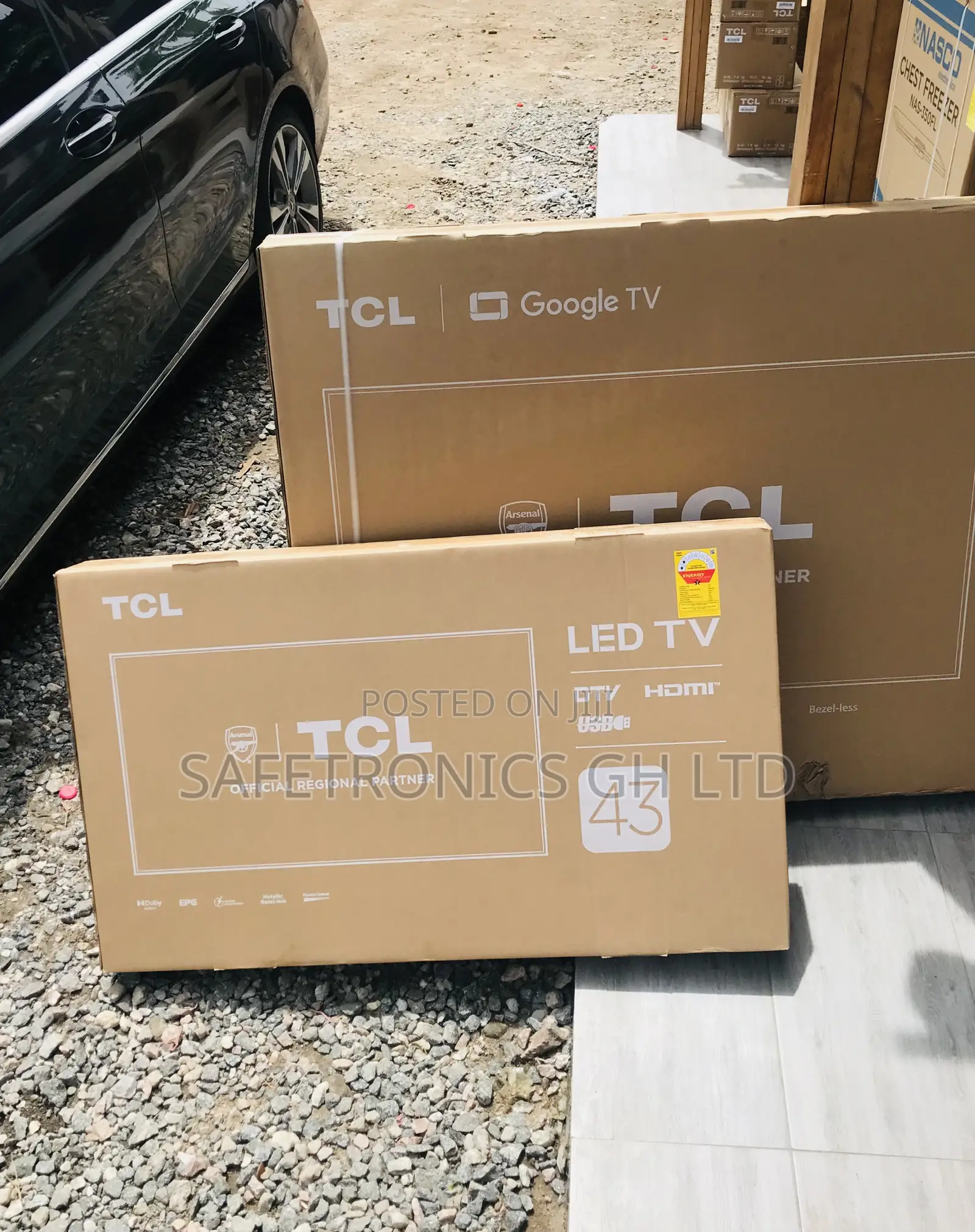 D3200 TCL Black 43 Inches Glossy Led Electric Tv