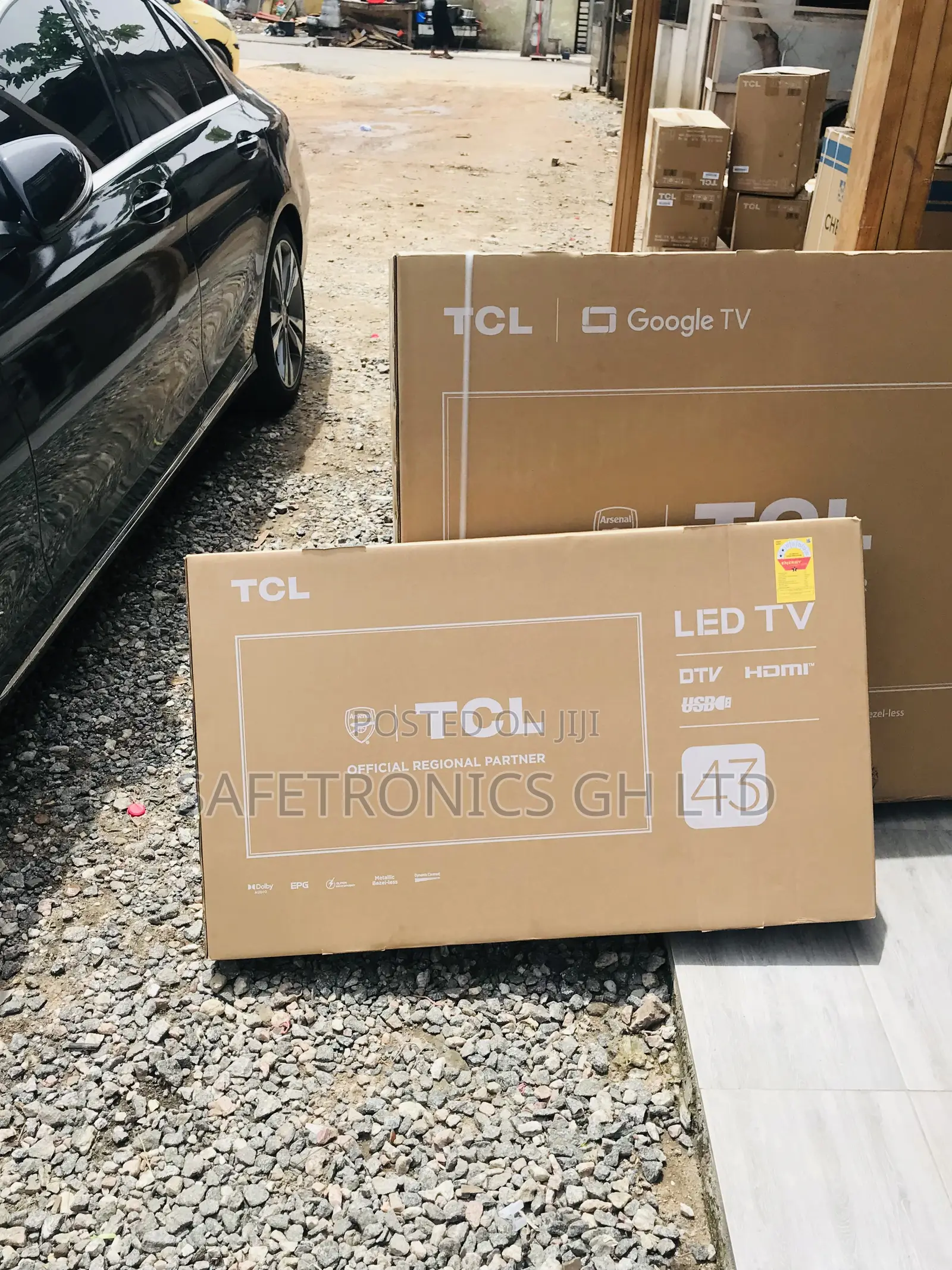 Black TCL 43 Inches Glossy Led Electric D3200 Tv