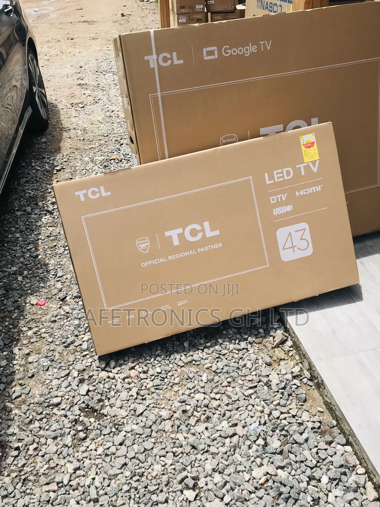 Black TCL 43 Inches Glossy Led Electric D3200 Tv