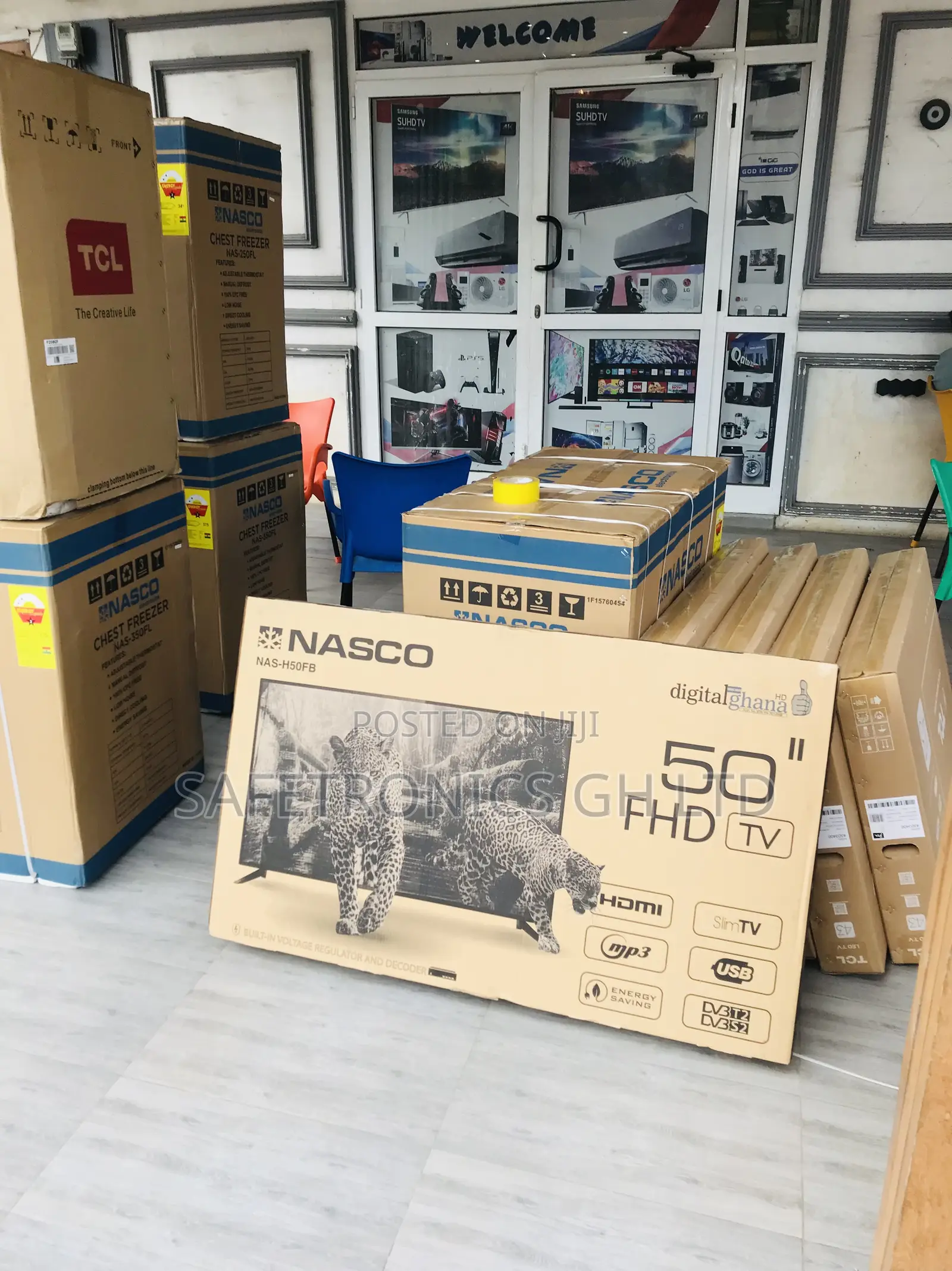Black Nasco 50 Inches Glossy Satellite Led Digital Tv