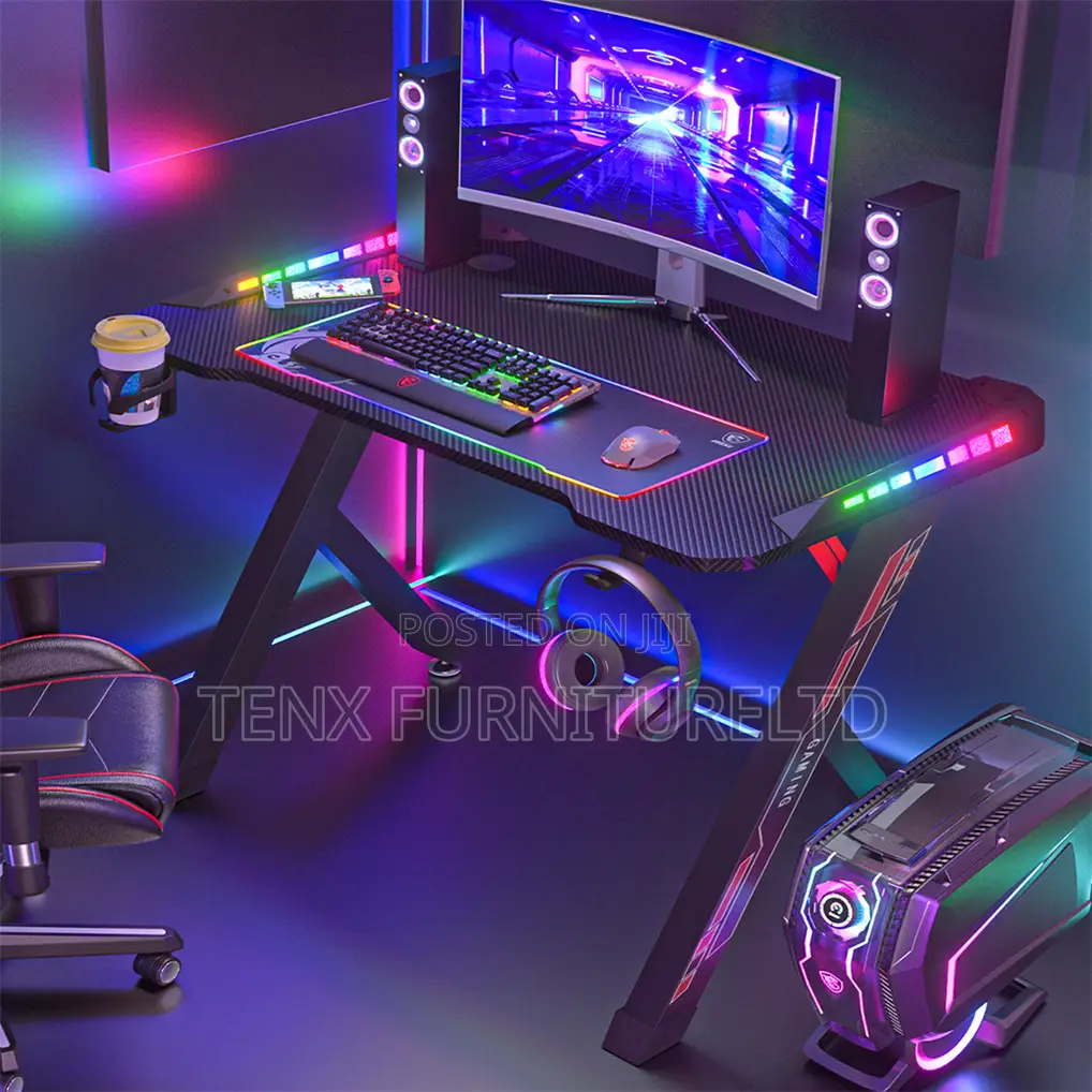 GAMING DESK WITH RGB And Headset / Cup Holder