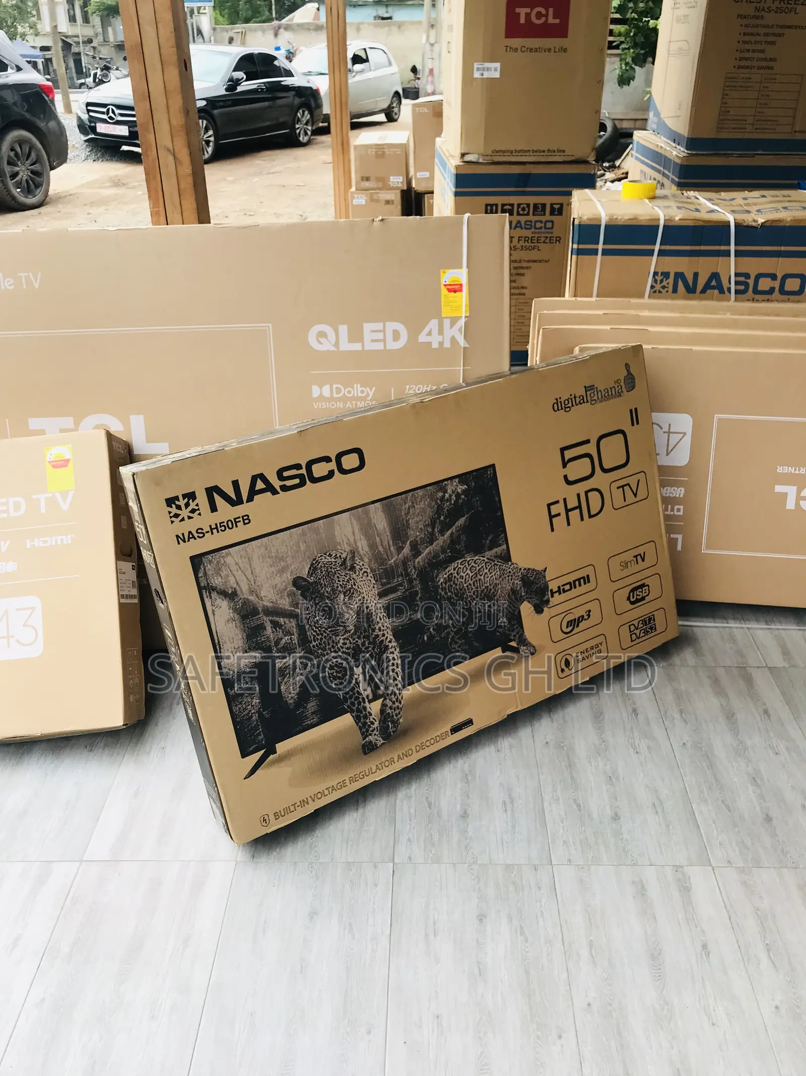 Led 50 Inches Glossy Led Electric Black Nasco Satellite