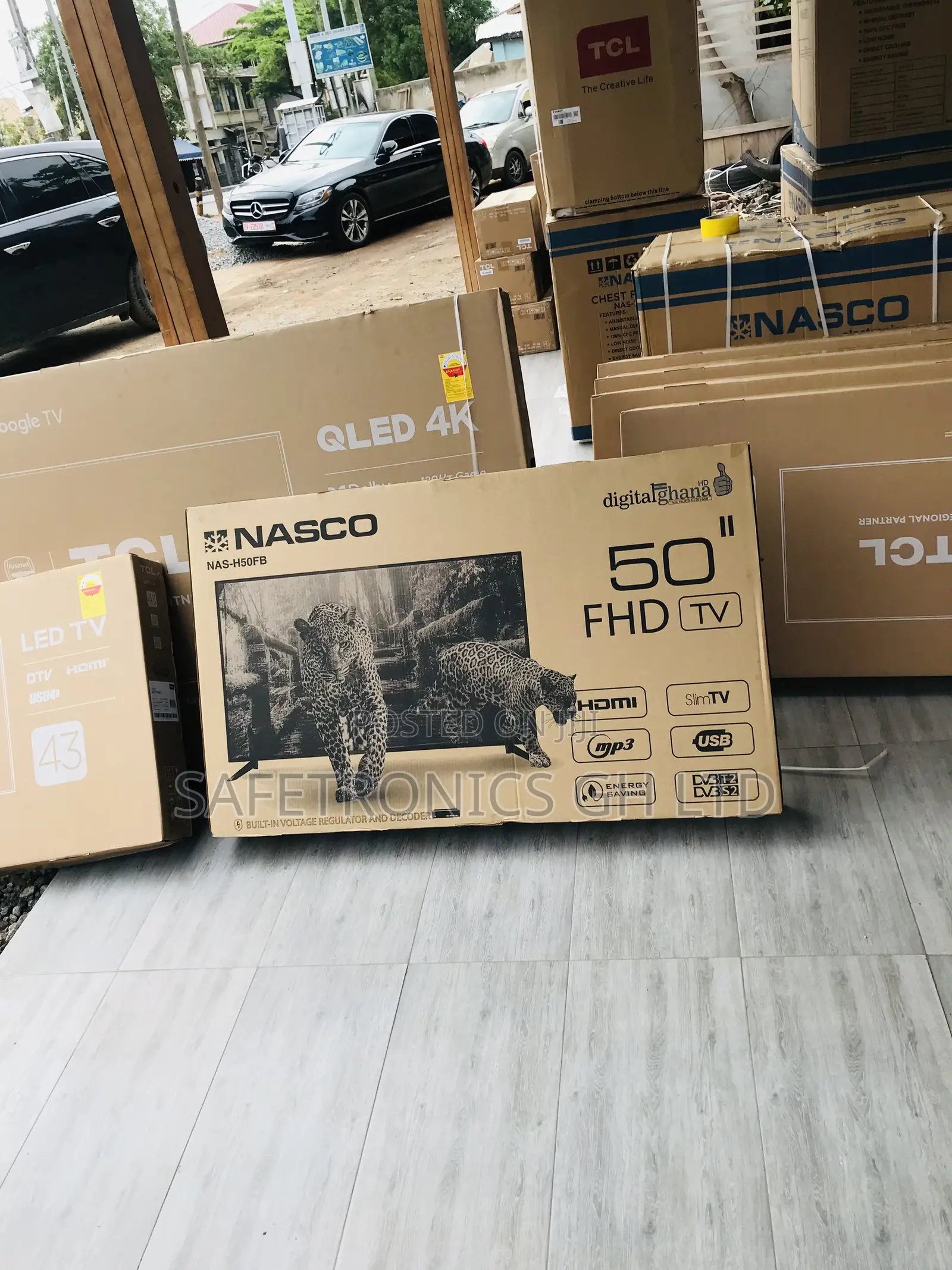Led 50 Inches Glossy Led Electric Black Nasco Satellite