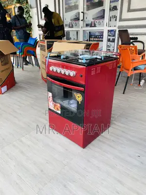 Energy Saving Volcano Oven and Grill 4 Gas Burner(Red).