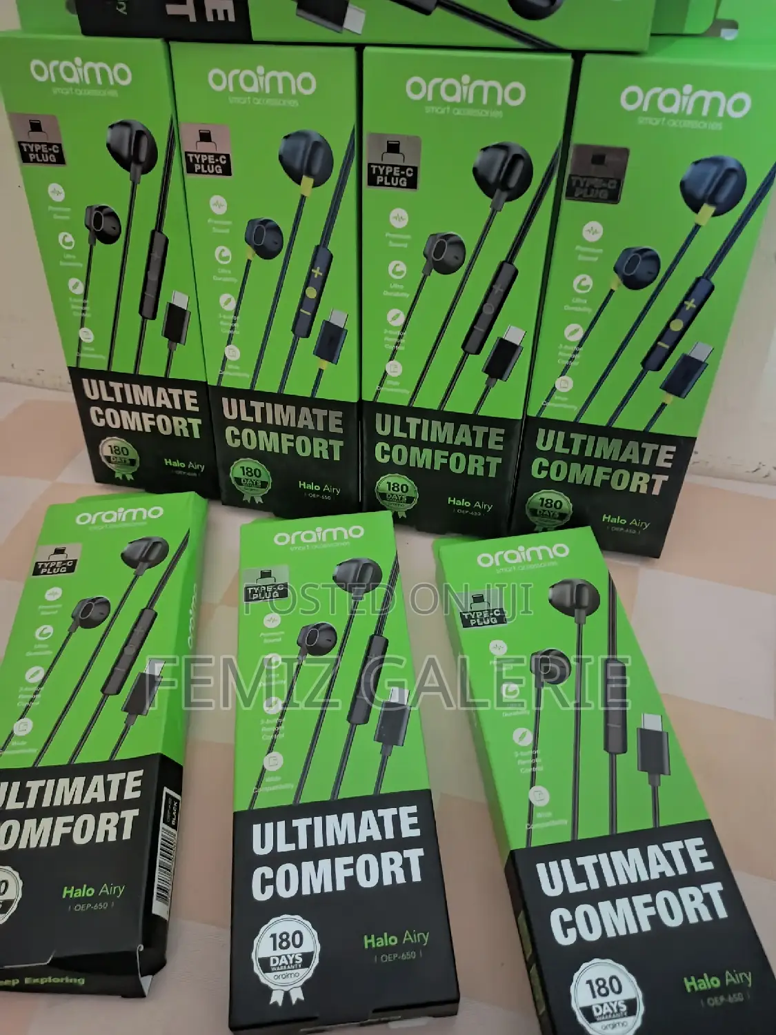 Oraimo Halo Airy Type-C Half in-Ear Wired Headphones